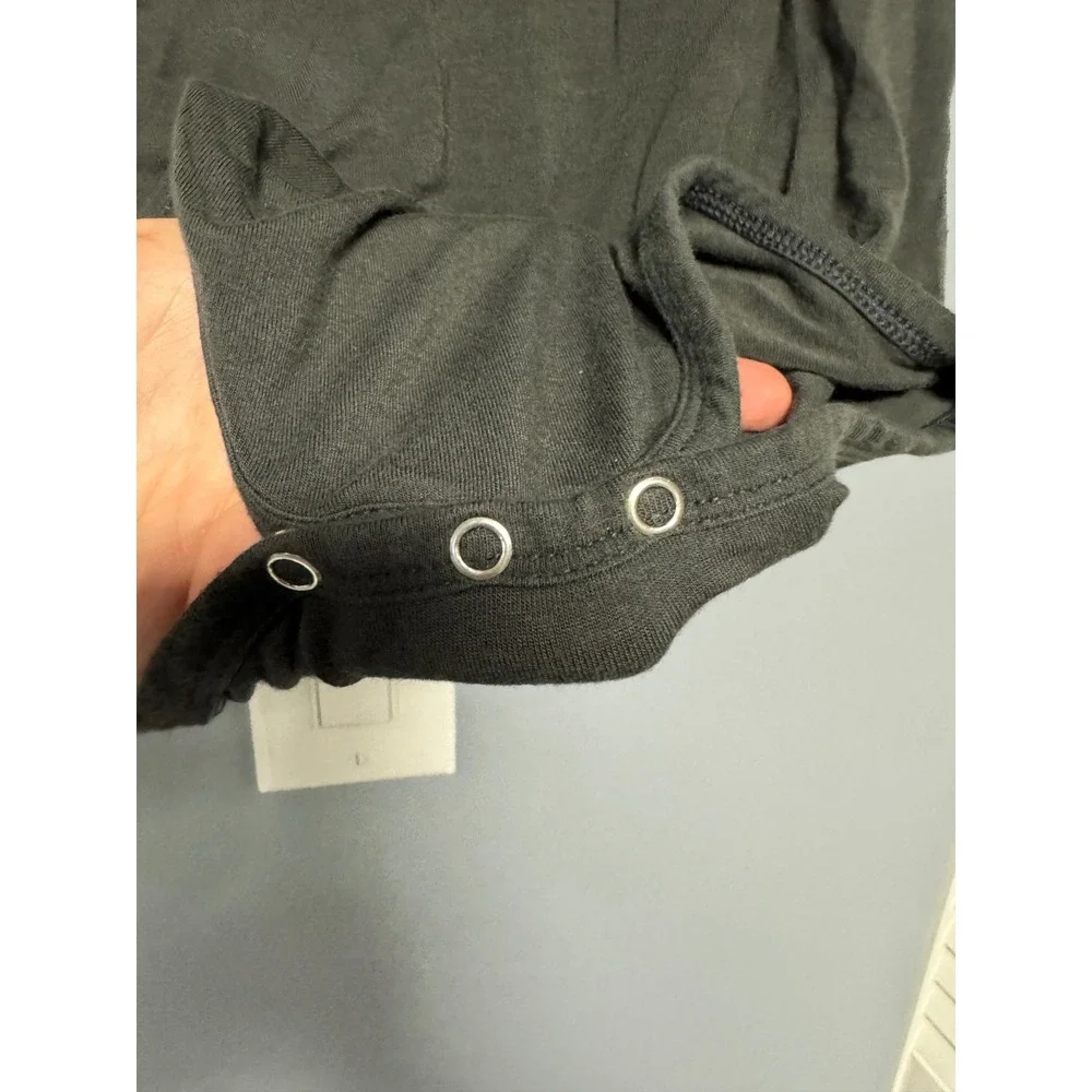 Kate‎ Quinn Long Sleeve Bodysuit 18-24 Months Dark Gray Bamboo Viscose Blend